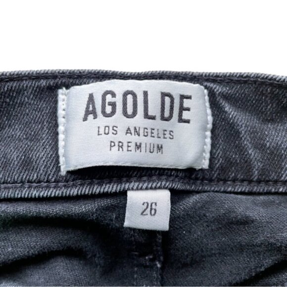 Agolde Black Sophie High Rise Skinny Crop Jeans - 26" - Picture 5 of 9
